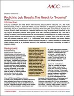 Pediatric Lab Results