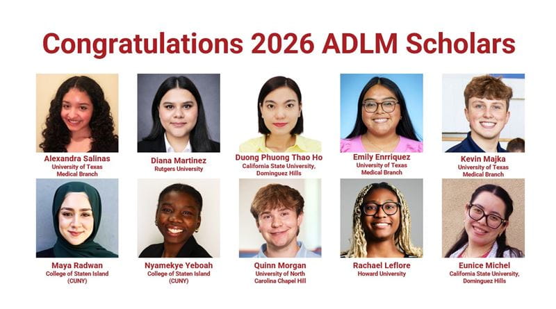 Congratulations 2026 ADLM Scholars